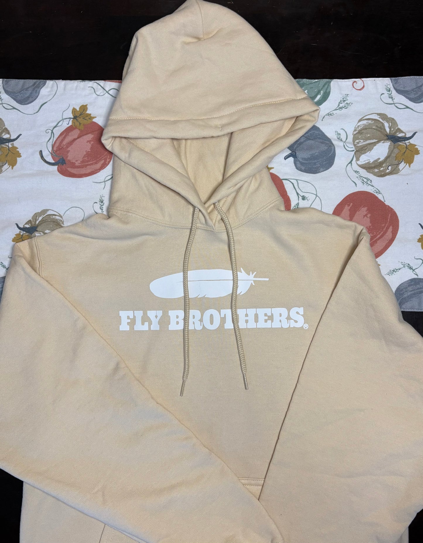 Creme Feather Hoodie