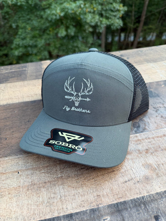 7 Panel Charcoal Antlers