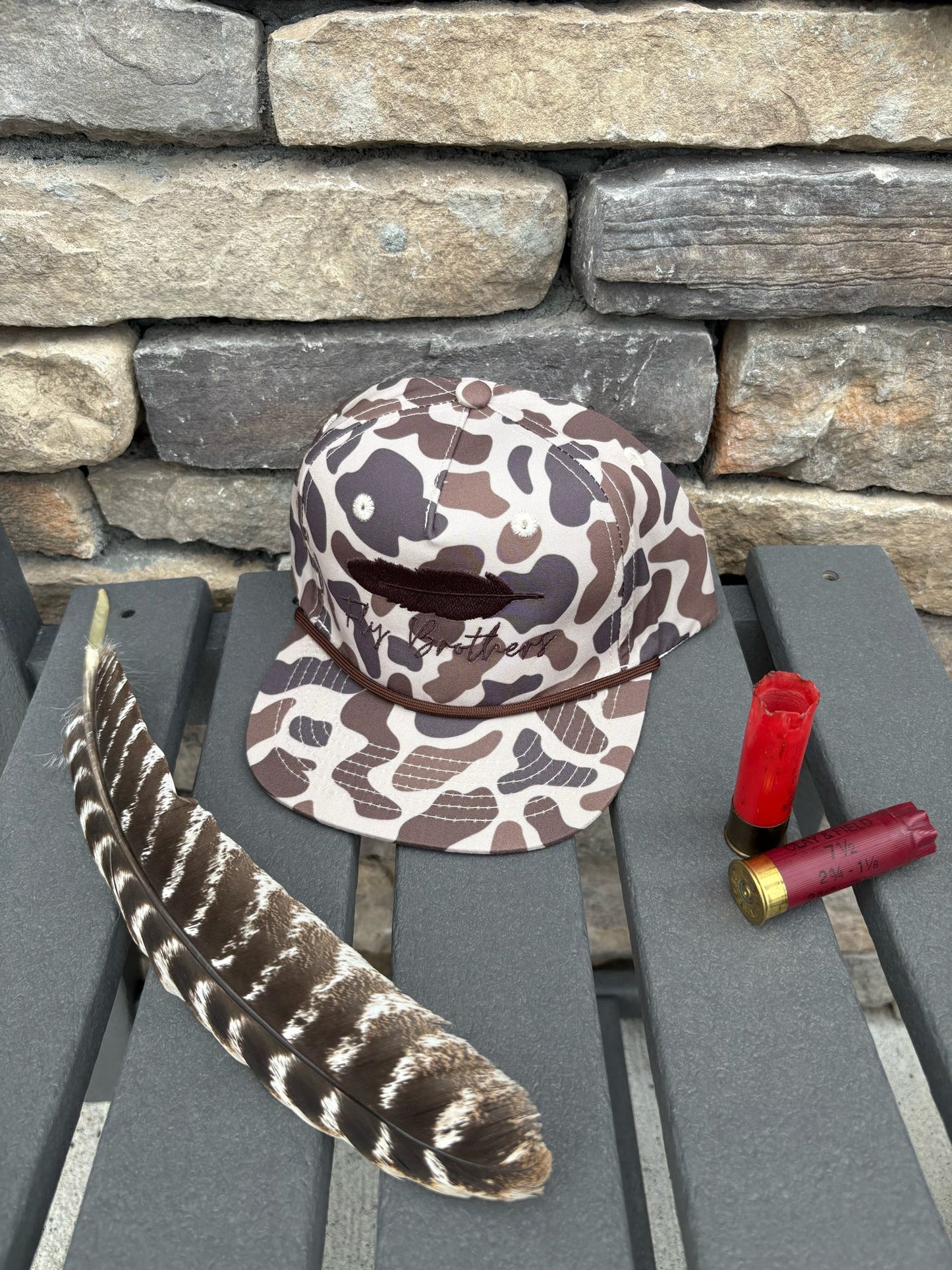 Youth Brown Camo Feather
