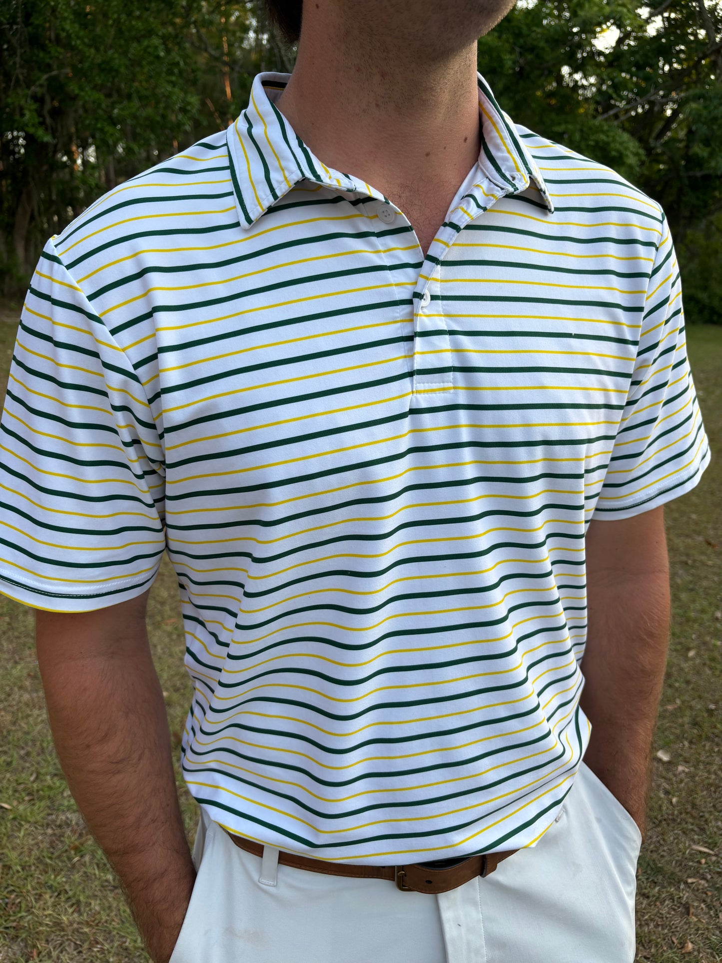 Augusta Green & Yellow Polo